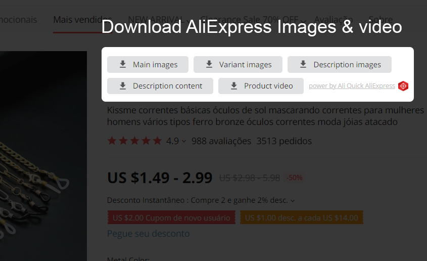 Download AliExpress Images & Videos